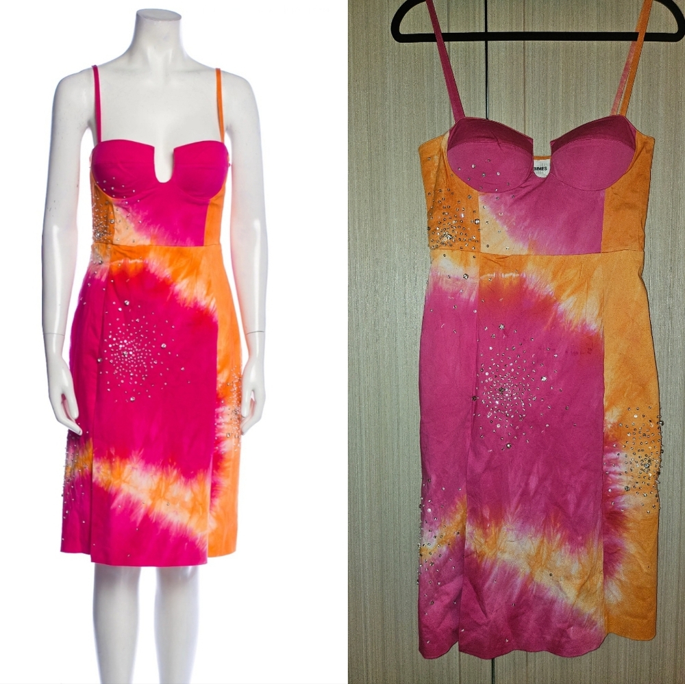 Des Phemmes tie dye crystal dress